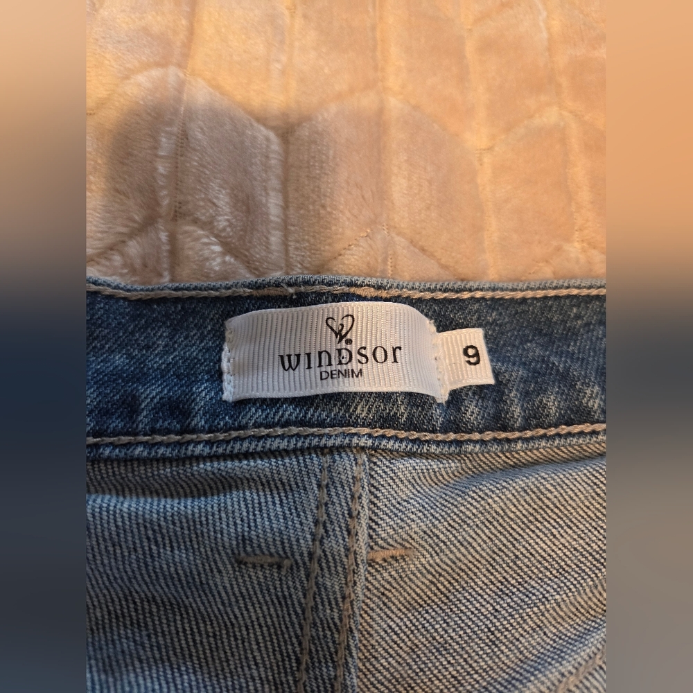Windsor Blue Distressed Flare Jeans - Picture 9 of 12